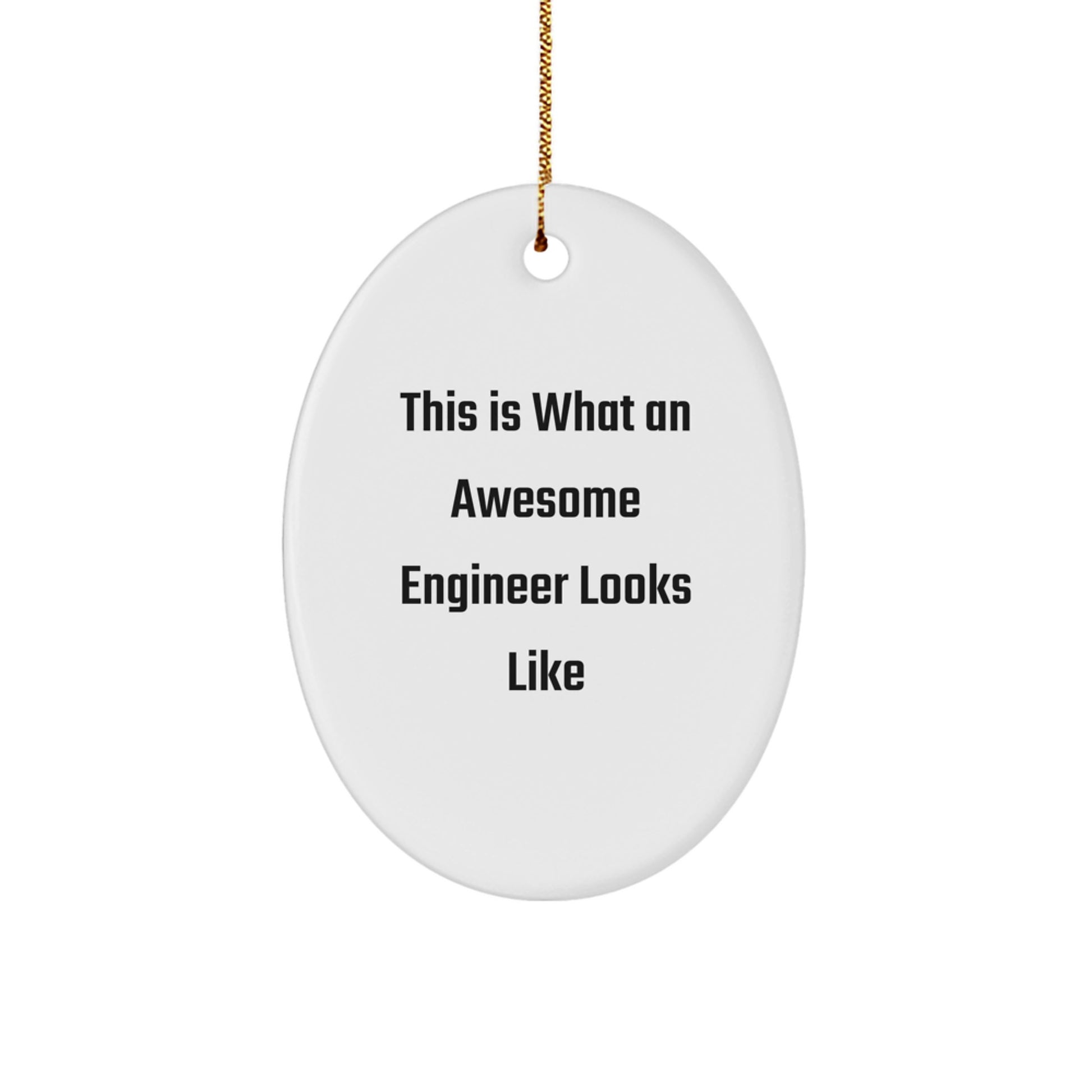 Funny Engineer Quote Oval Ornament, Gifts from Men, Women, Coworkers, Family, Gifts for Engineer, Christmas Unique Gifts, Oval Shaped MDF Decor - Image 1