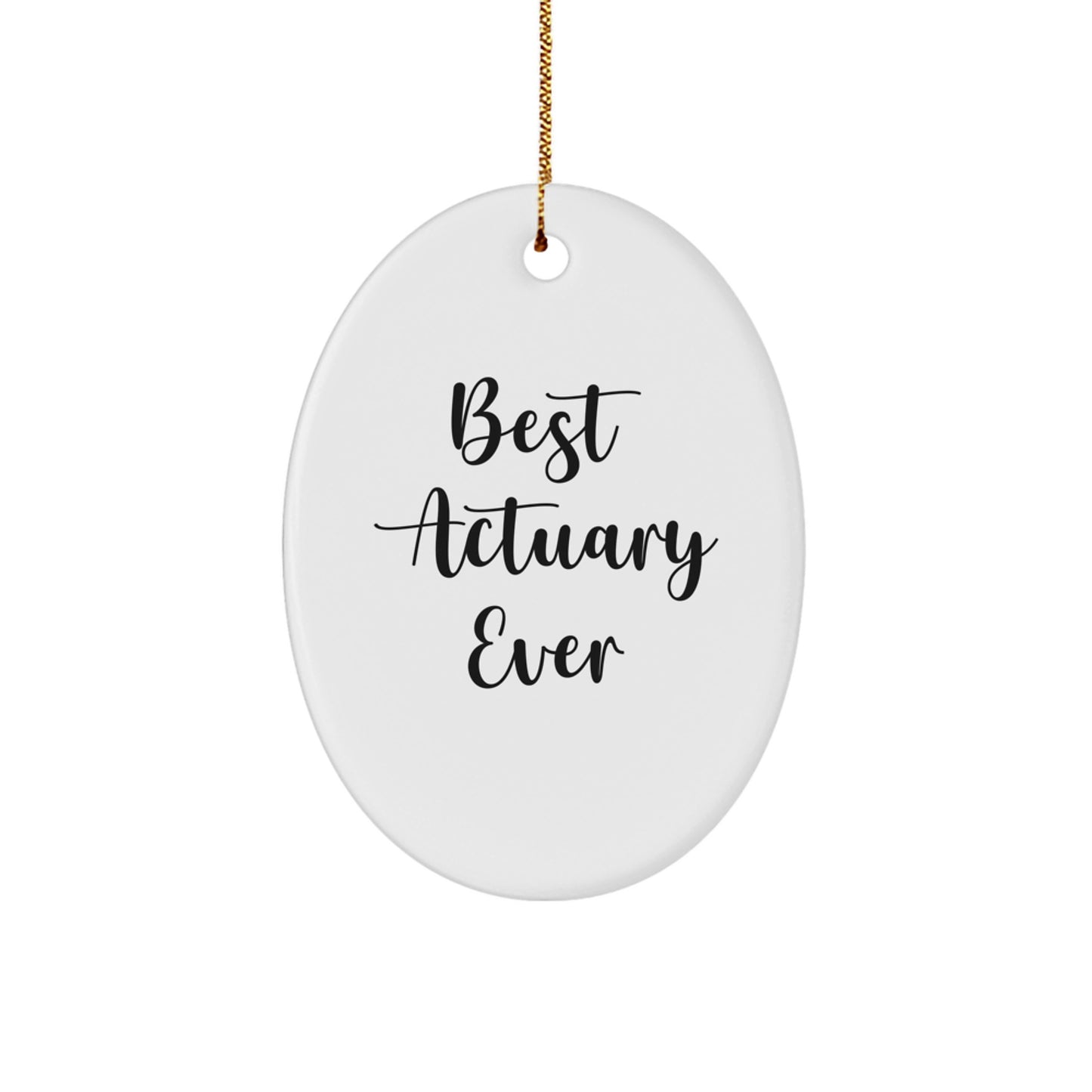 Best Actuary Ever Oval Ornament Gifts from Friends to Actuary on Christmas - Image 1