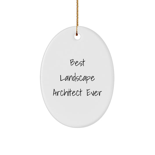 Funny Best Landscape Architect Ever Oval Ornament Gifts from Men to Friends for Christmas - Image 1