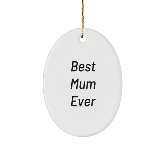 Funny Mum Gifts for Mum Christmas Unique Oval Ornament Gifts from Men - Image 1