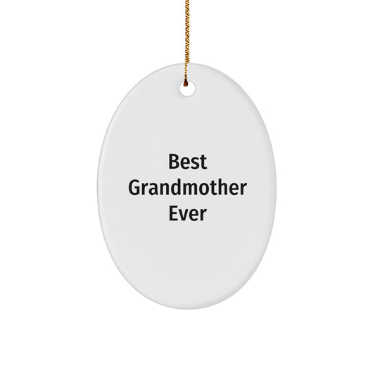 Best Grandmother Ever Oval Ornament Gifts from Family for Christmas - Image 1