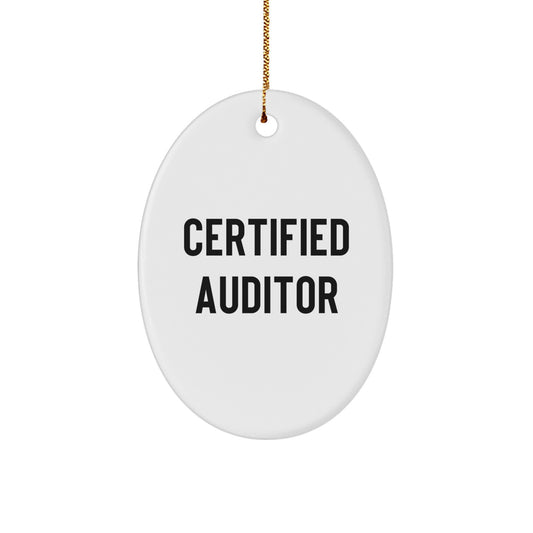 Funny Christmas Quote Auditor Gifts Oval Ornament from Friends to Family - Image 1