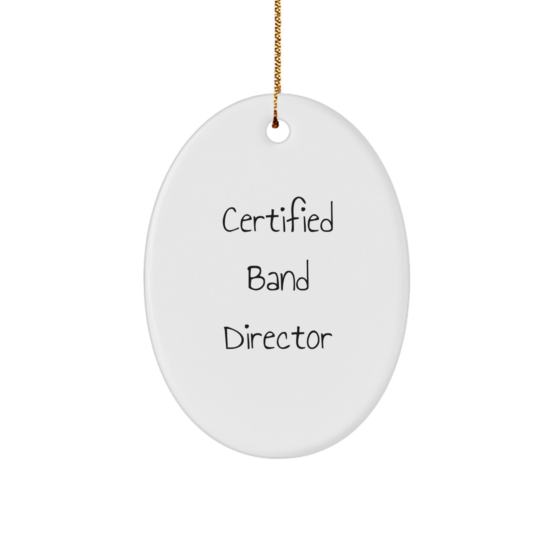 Funny Quote Gifts from Band Directors for Band Directors - Oval Christmas Ornament, 'You are the Rhythm', White, 3.25" x 1/8" - Image 1