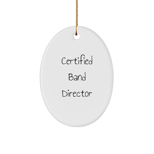 Funny Quote Gifts from Band Directors for Band Directors - Oval Christmas Ornament, 'You are the Rhythm', White, 3.25" x 1/8" - Image 1
