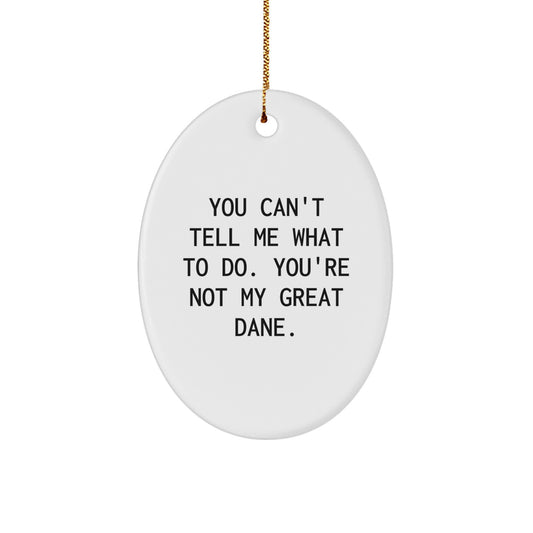 Funny Great Dane Dog Oval Ornament Gifts from Friends and Family for Christmas - Image 1
