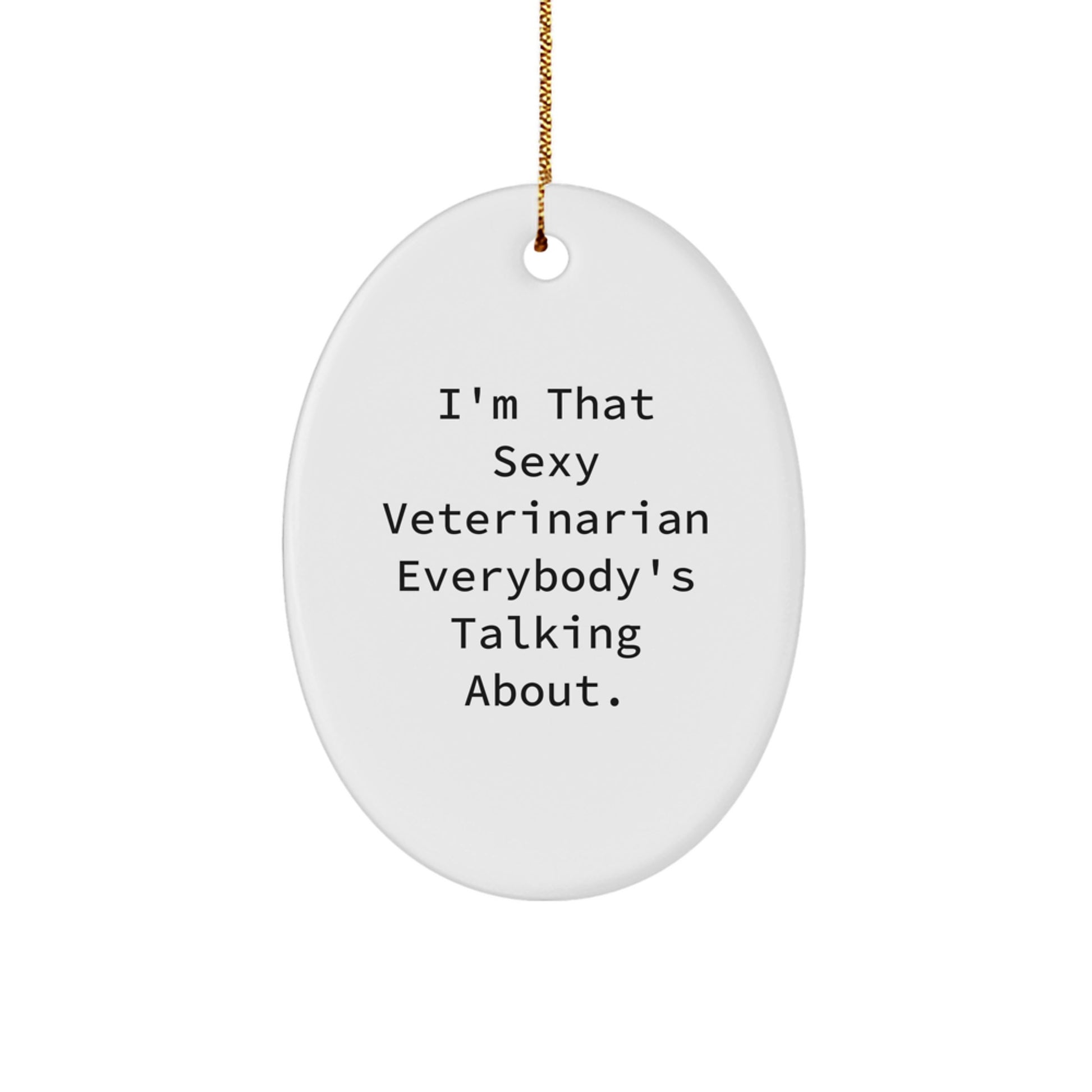 Funny Veterinarian-Themed Oval Ornament Gifts from Friends for Veterinarian Christmas Unique Gift - Image 1