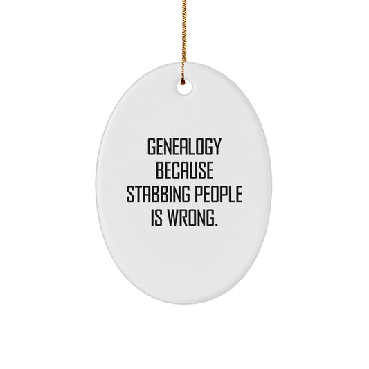 Funny Family Genealogy Oval Ornament Gifts from Men to Genealogy Enthusiasts this Christmas - Image 1
