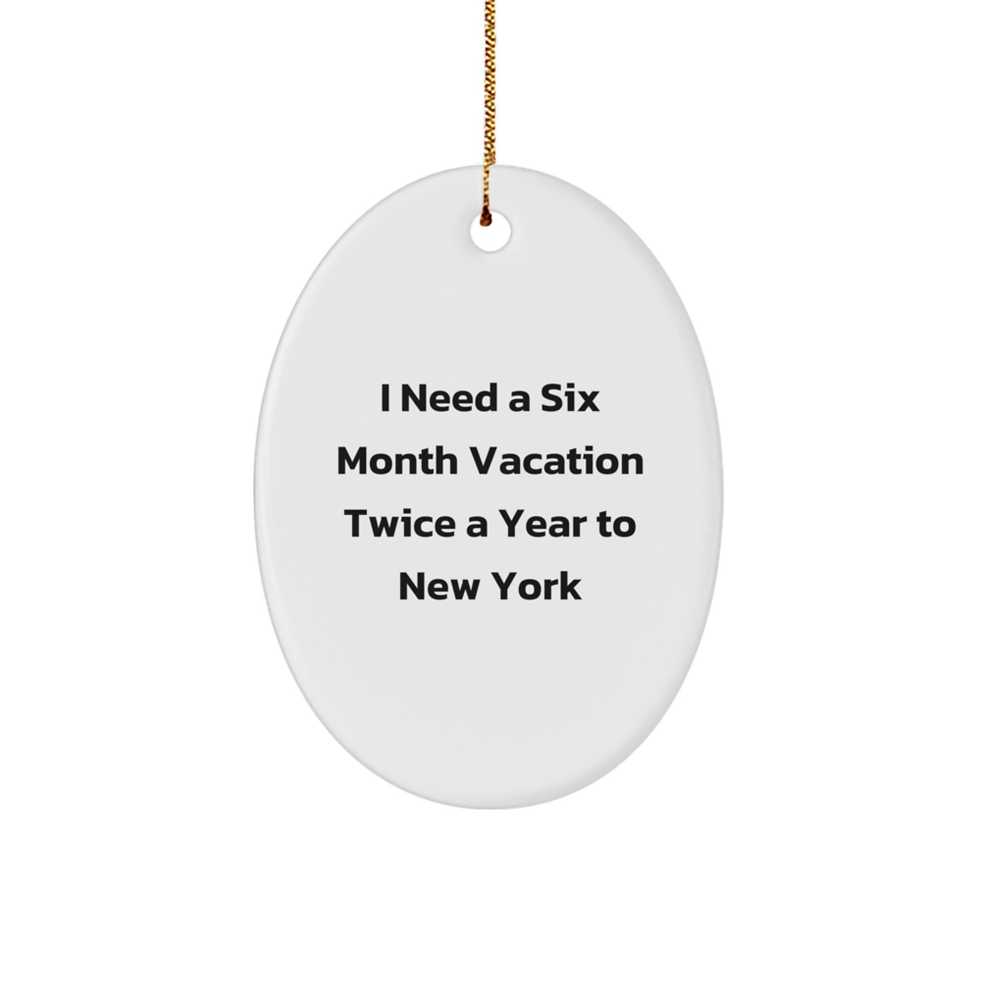 Funny New York Oval Ornament Gifts from Friends and Family for New York Enthusiasts, Men, Women, and Coworkers, Unique Christmas Unique Gifts for a New York Lover - Image 1