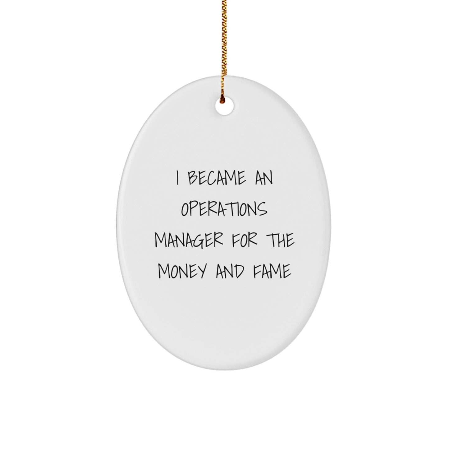 Funny Operations Manager Oval Ornament Gifts from Family for Operations Manager Men Christmas - Image 1