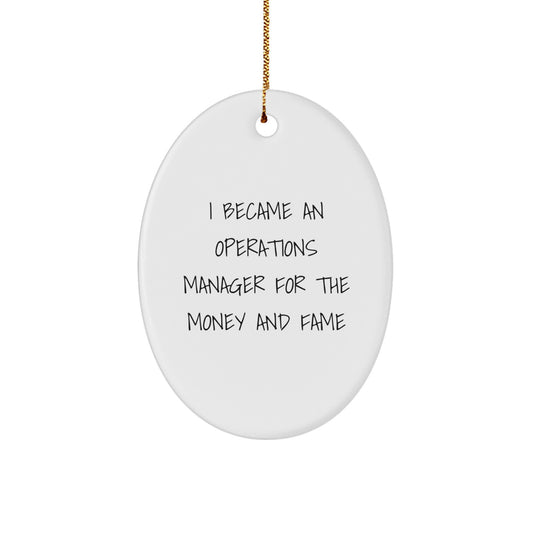 Funny Operations Manager Oval Ornament Gifts from Family for Operations Manager Men Christmas - Image 1