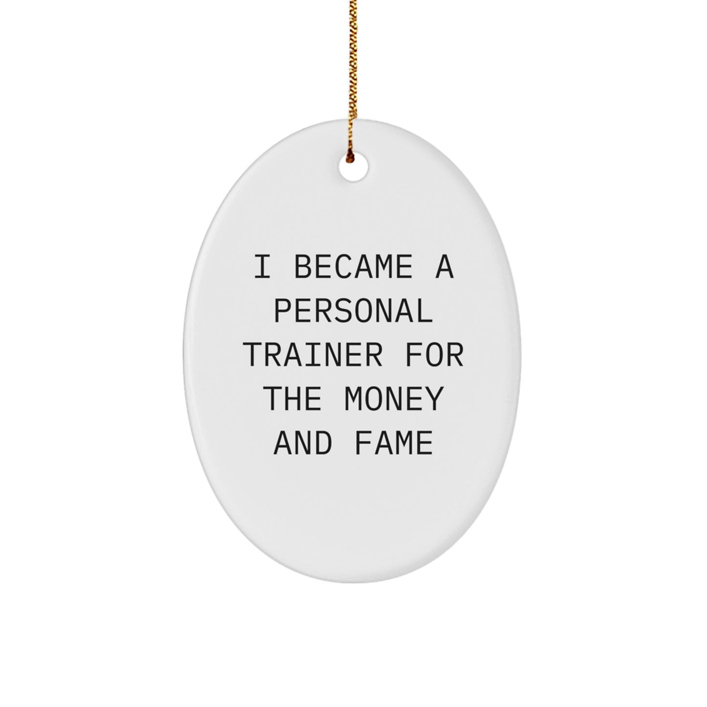 Personal Trainer Gifts from Friends for Christmas Oval Ornament - Image 1