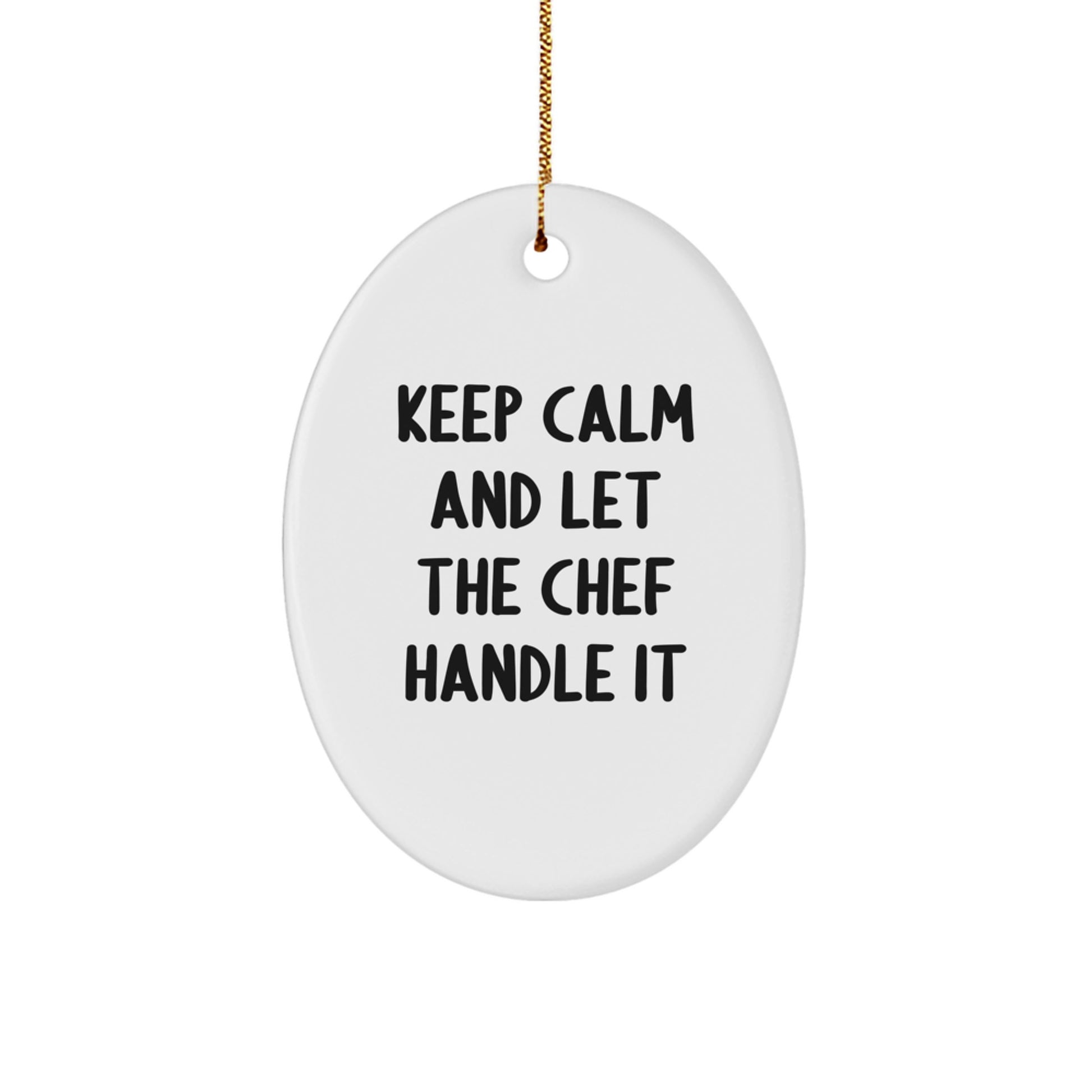 Funny Chef Oval Ornament - Gifts from Friends to Men for Christmas Unique Gifts - Image 1