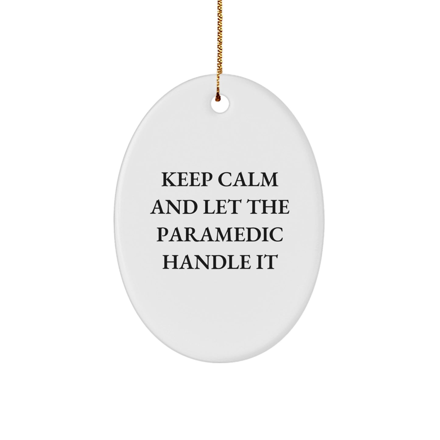 Funny Rescue Worker Gifts from Men for Rescue Workers Rescue Worker Oval Ornament Christmas Unique Gifts - Image 1