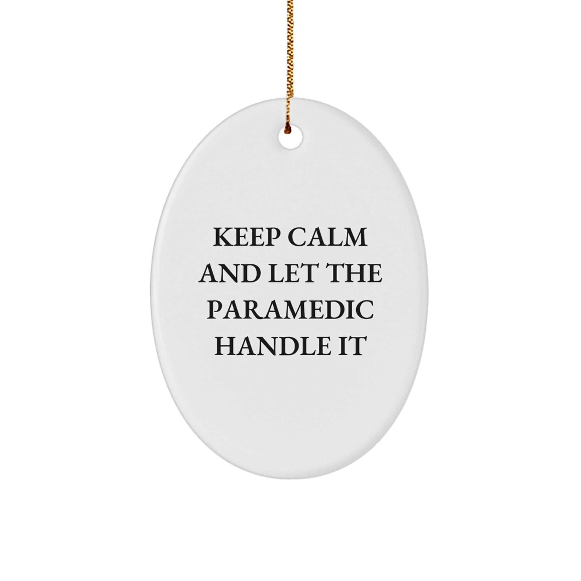 Funny Rescue Worker Gifts from Men for Rescue Workers Rescue Worker Oval Ornament Christmas Unique Gifts - Image 1