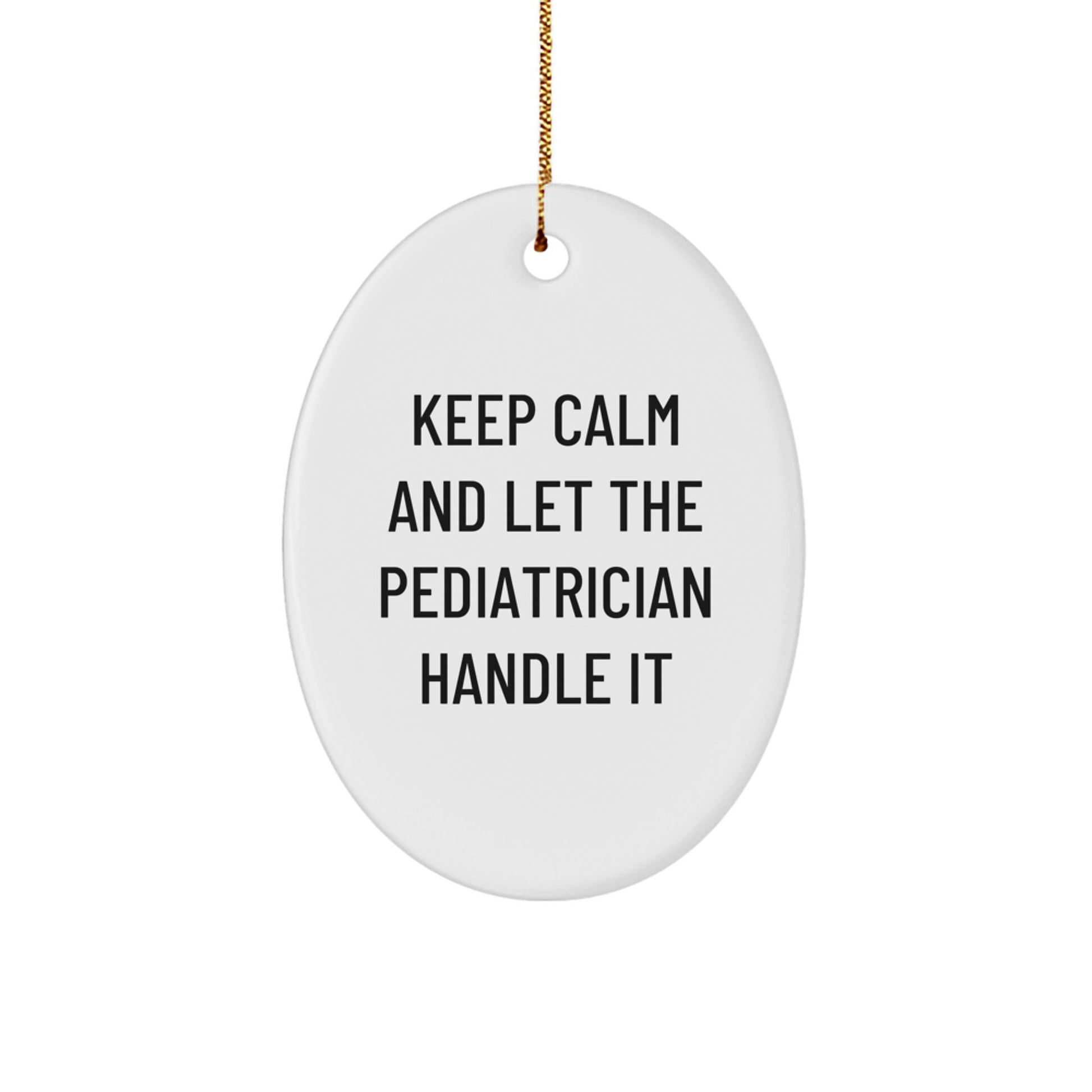 Funny Pediatrician Oval Ornament Gifts from Family Friends for Christmas Unique - Image 1