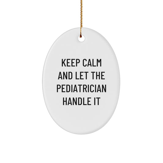 Funny Pediatrician Oval Ornament Gifts from Family Friends for Christmas Unique - Image 1