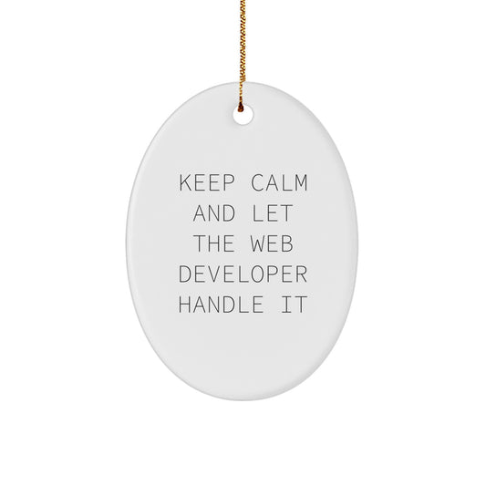 Funny Web Developer Oval Ornament Gifts from Friends or Family for Web Developer Christmas Unique Gifts - Image 1