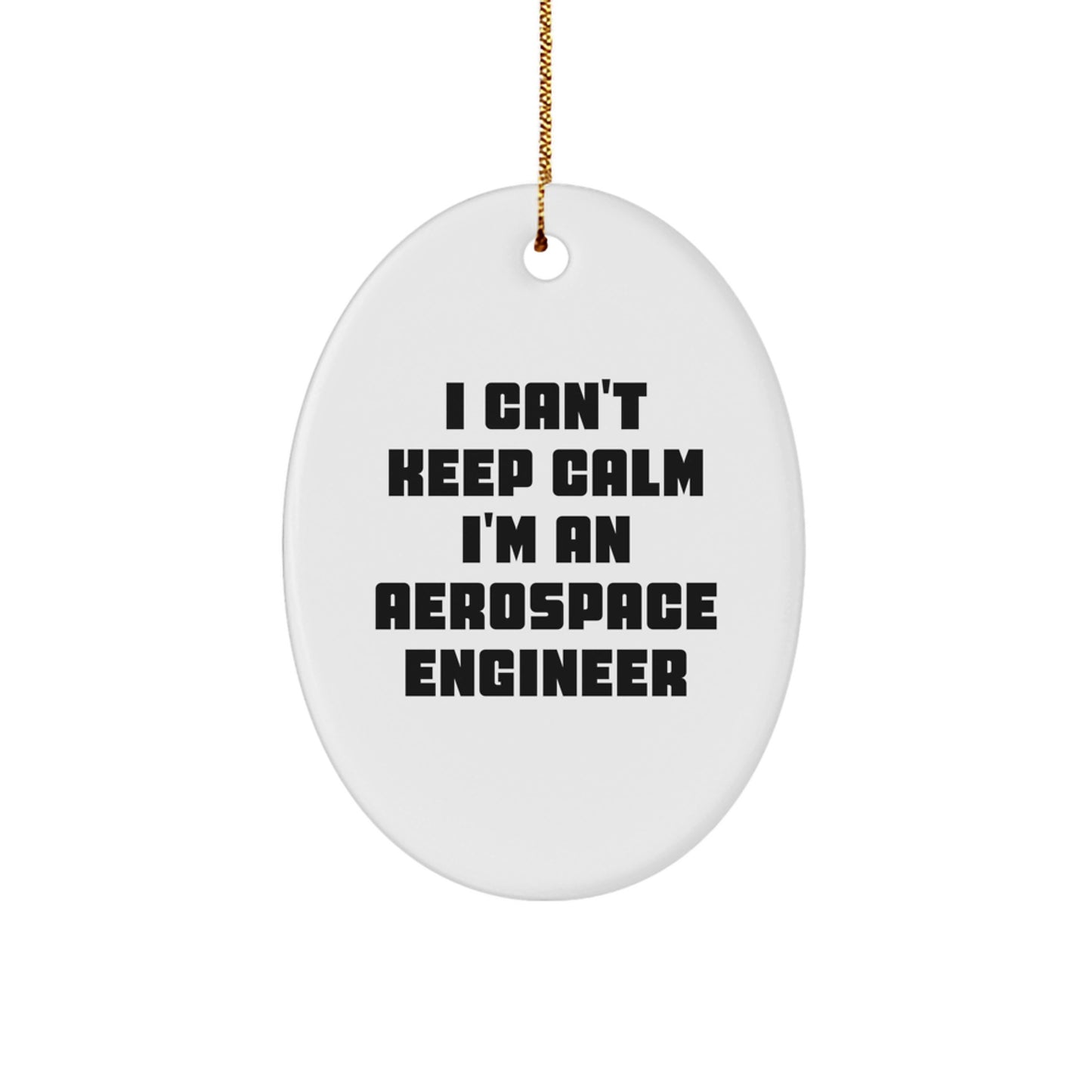 I Can't Keep Calm I'm An Aerospace Engineer Oval Ornament Gifts from Friends and Family for Christmas - Image 1