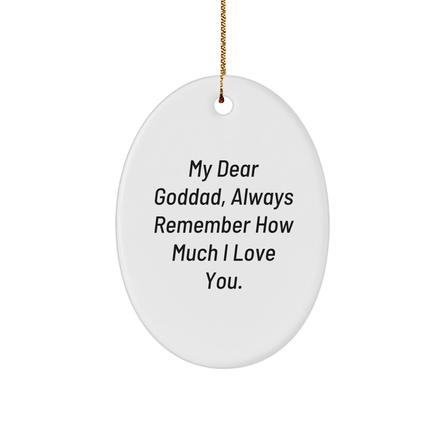 Funny Goddad Oval Ornament Gifts from Family for Goddad with Love - Christmas Unique Gifts - Image 1