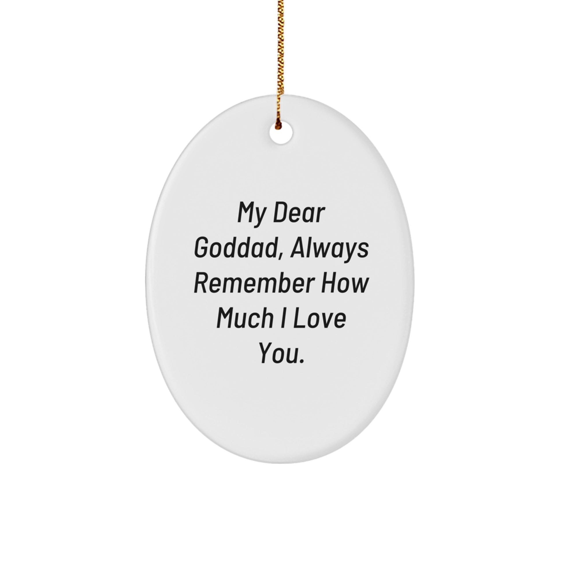 Funny Goddad Oval Ornament Gifts from Family for Goddad with Love - Christmas Unique Gifts - Image 1