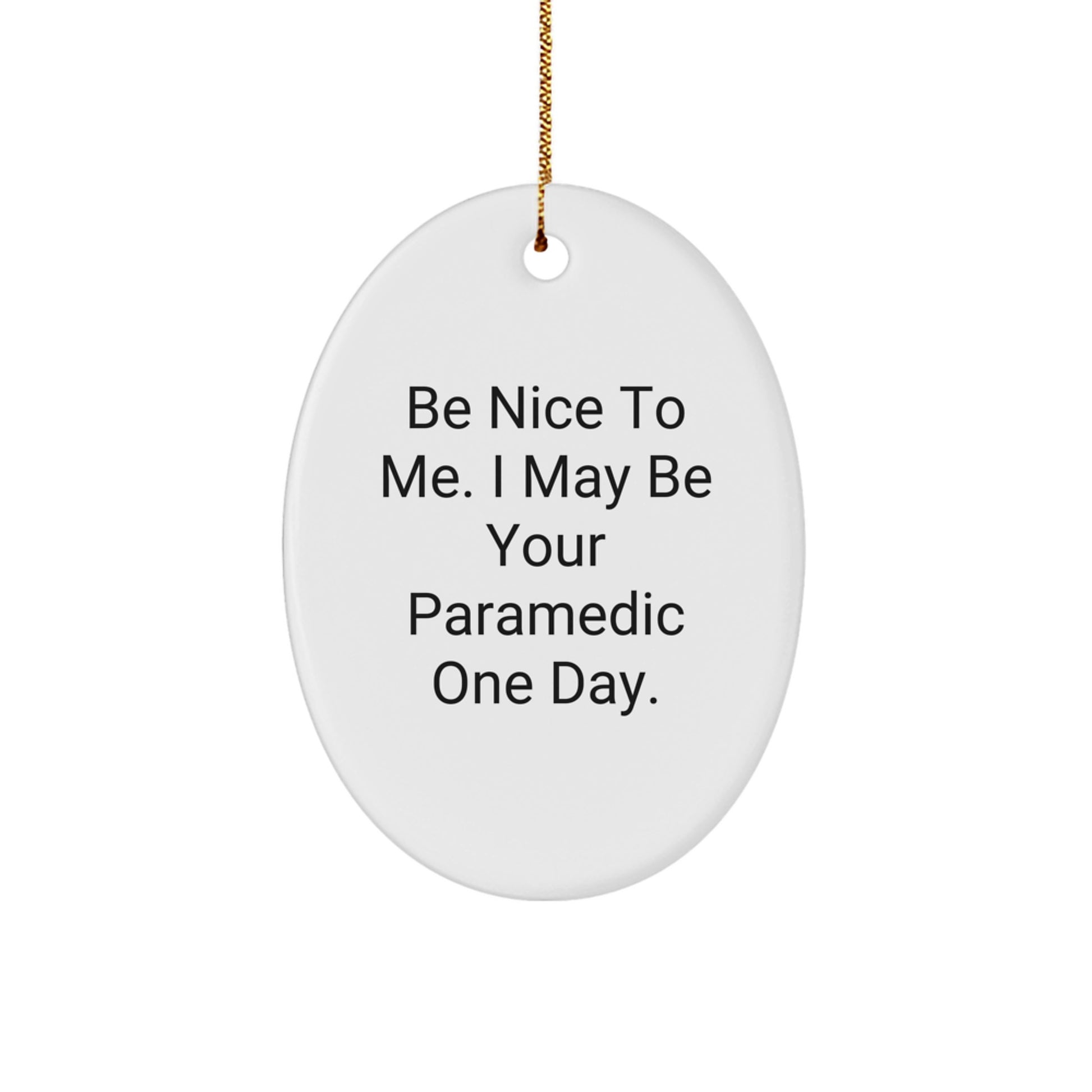 Funny Rescue Worker Gifts for Men, Rescue Worker Oval Ornament with Inspirational Quote, Gifts from Family to Rescue Worker - Image 1