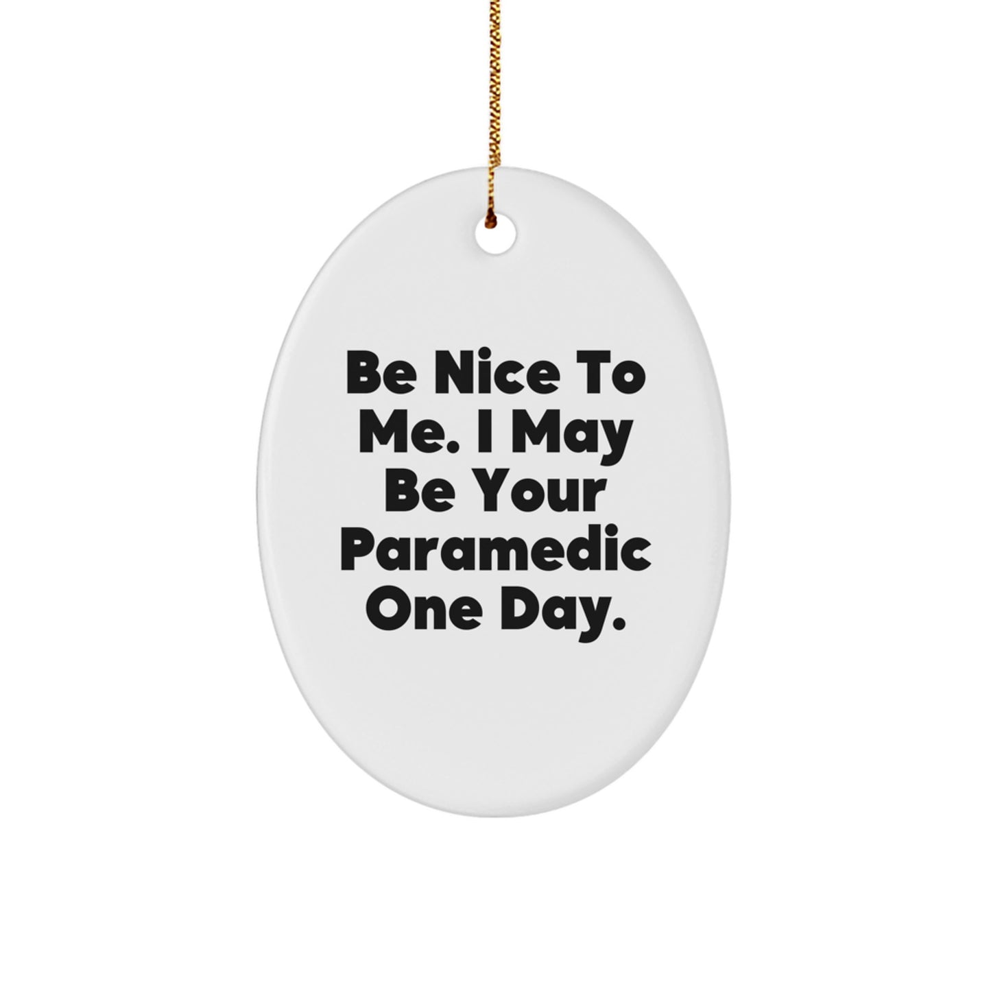 Funny Rescue Worker Gifts for Rescue Worker - Oval Ornament Gifts from Friends for Christmas - Image 1