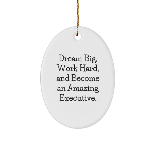 Inspirational Oval Ornament Executive Gifts from Men Friends Coworkers, Dream Big Motivational Office Decor for Executive Women, Christmas Unique Executive Gifts for Him Her - Image 1