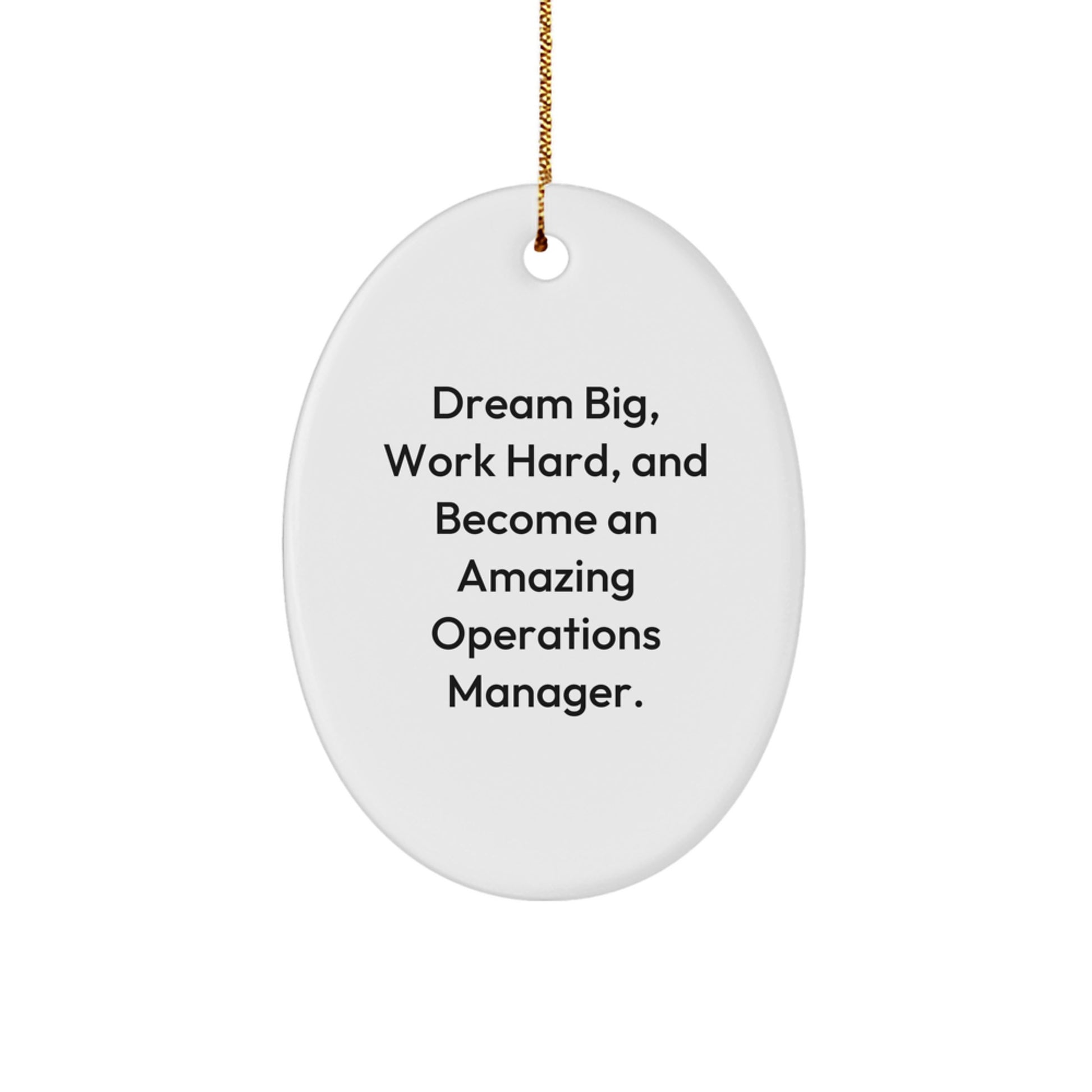 Funny Inspirational Quotes for Operations Manager Oval Ornament Gifts for Men Women Friends Family Christmas Unique Gifts from Men, Women, Friends, Coworkers, Family - Image 1