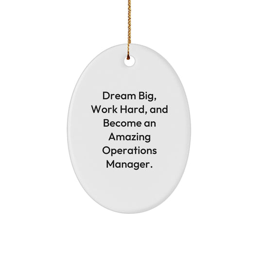Funny Inspirational Quotes for Operations Manager Oval Ornament Gifts for Men Women Friends Family Christmas Unique Gifts from Men, Women, Friends, Coworkers, Family - Image 1