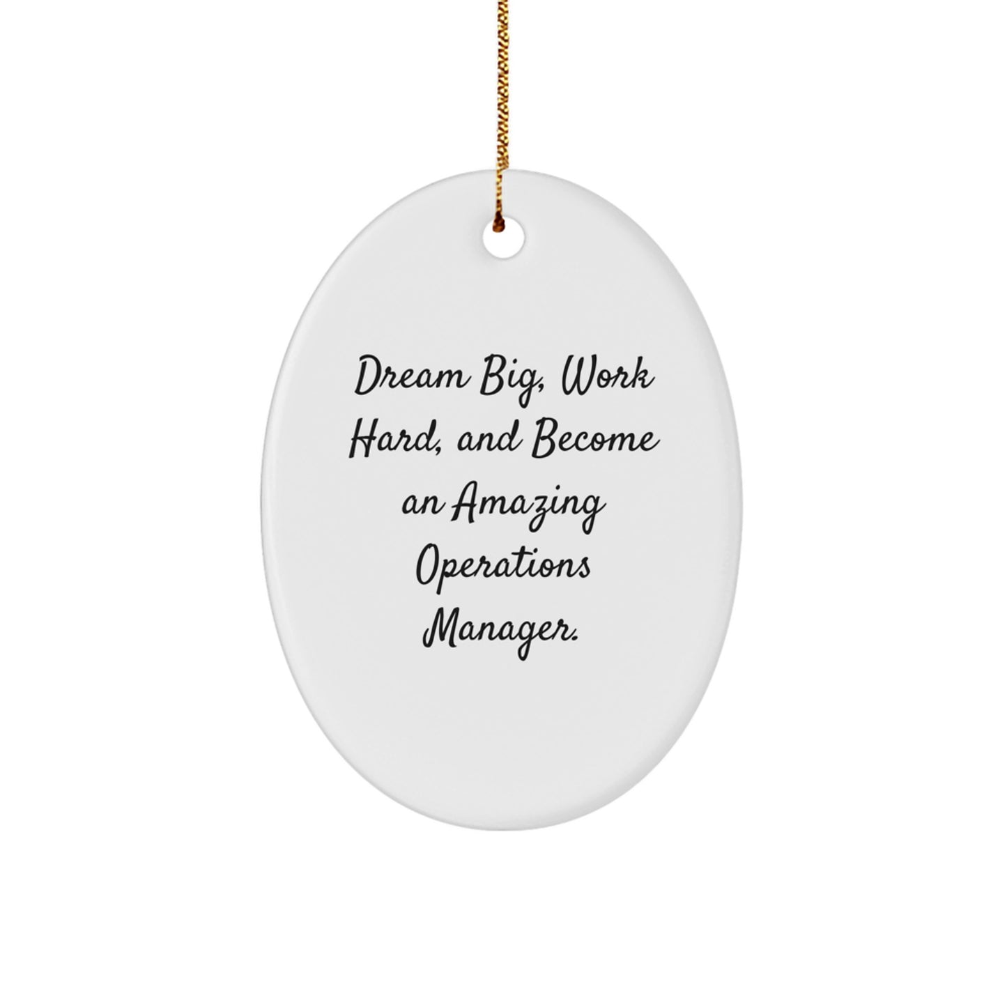 Funny Inspirational Gifts for Operations Manager, Oval Ornament, Christmas Unique Gifts from Friends to Family - Image 1