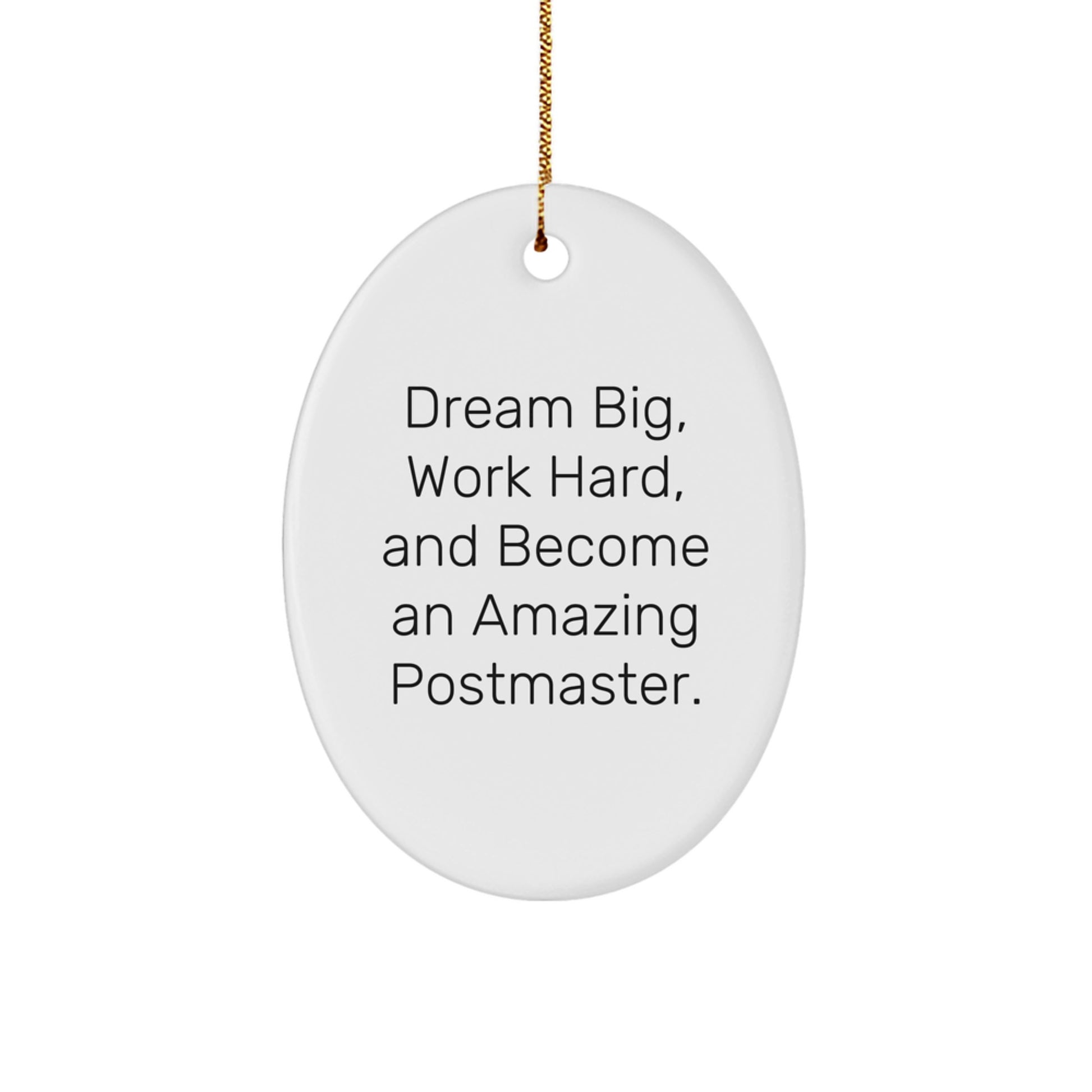 Postmaster Inspirational Oval Ornament, Gifts from Men to Postmaster, Christmas Unique Gifts - Image 1