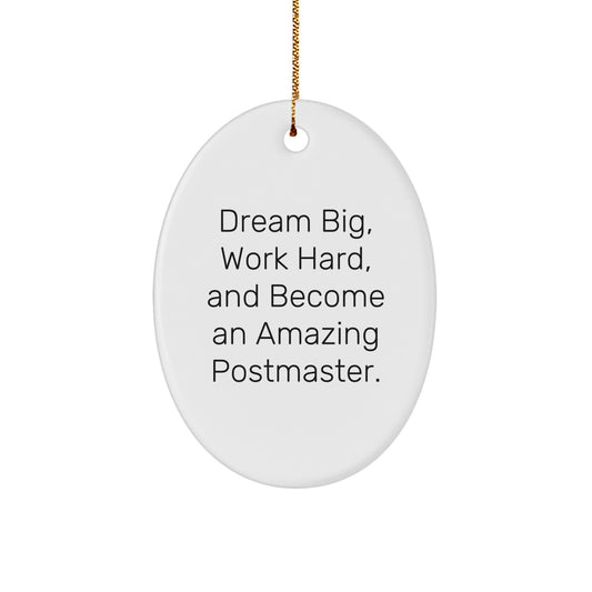 Postmaster Inspirational Oval Ornament, Gifts from Men to Postmaster, Christmas Unique Gifts - Image 1