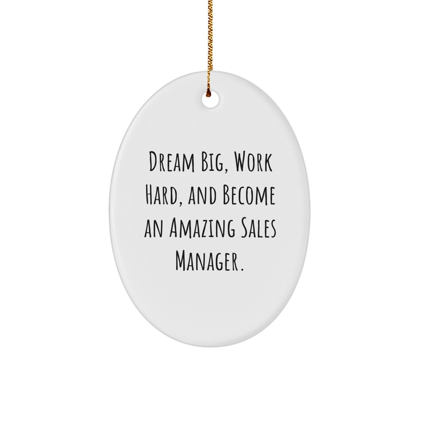 Gifts from Friends for Sales Managers - Dream Big Oval Ornament, Perfect for Christmas Decorations - Image 1