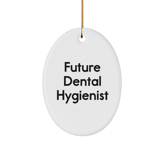 Funny Future Dental Hygienist Gifts - Oval Ornament for Christmas - 'You're a-maze-ing!' - Image 1