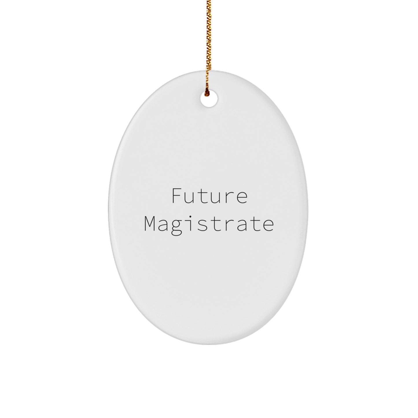 Funny Magistrate Gifts from Friends - Inspirational Oval Ornament for Future Magistrate, Men or Women, Christmas Unique Gifts - Image 1