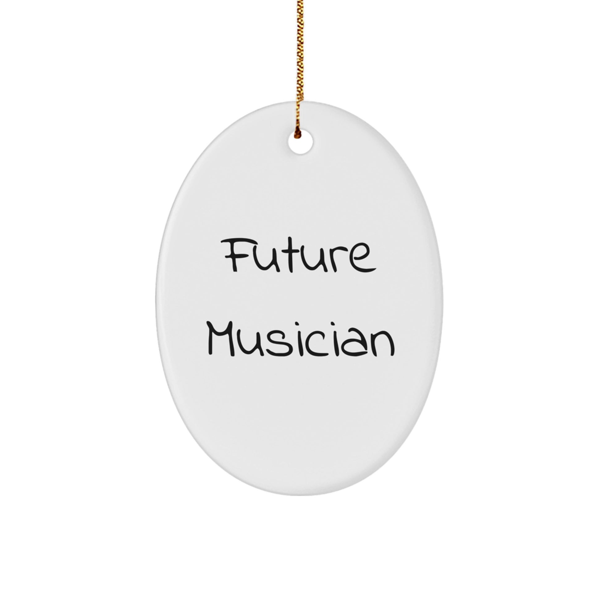 Funny Quote Musician Oval Ornament Gifts from Family, Gifts for Future Musician Men Christmas Unique - Image 1