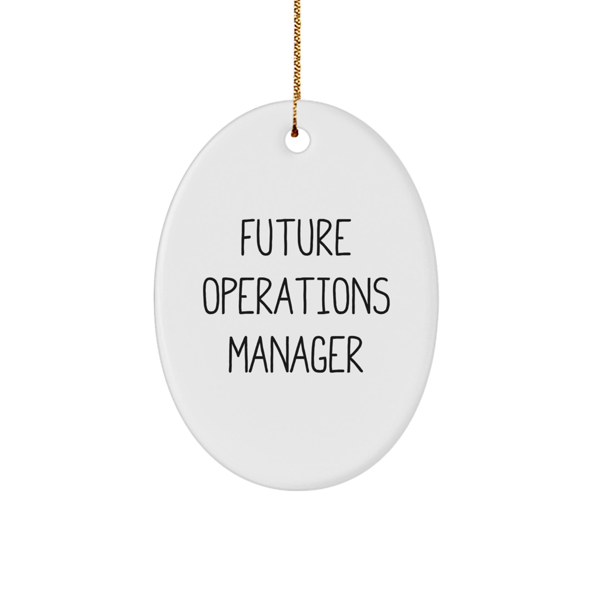 Funny Future Operations Manager Quote Oval Ornament, Gifts from Men to Operations Manager, Christmas Unique Gifts - Image 1
