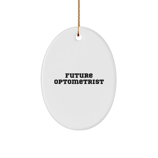 Funny Optometrist Gifts from Friends, Christmas Unique Optometrist Oval Ornament with Inspirational Quote, Gifts for Future Optometrist - Image 1