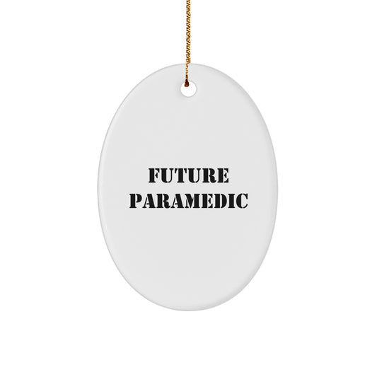 Funny Future Rescue Worker Oval Ornament Gifts from Friends for Rescue Worker Christmas Unique Gifts - Image 1