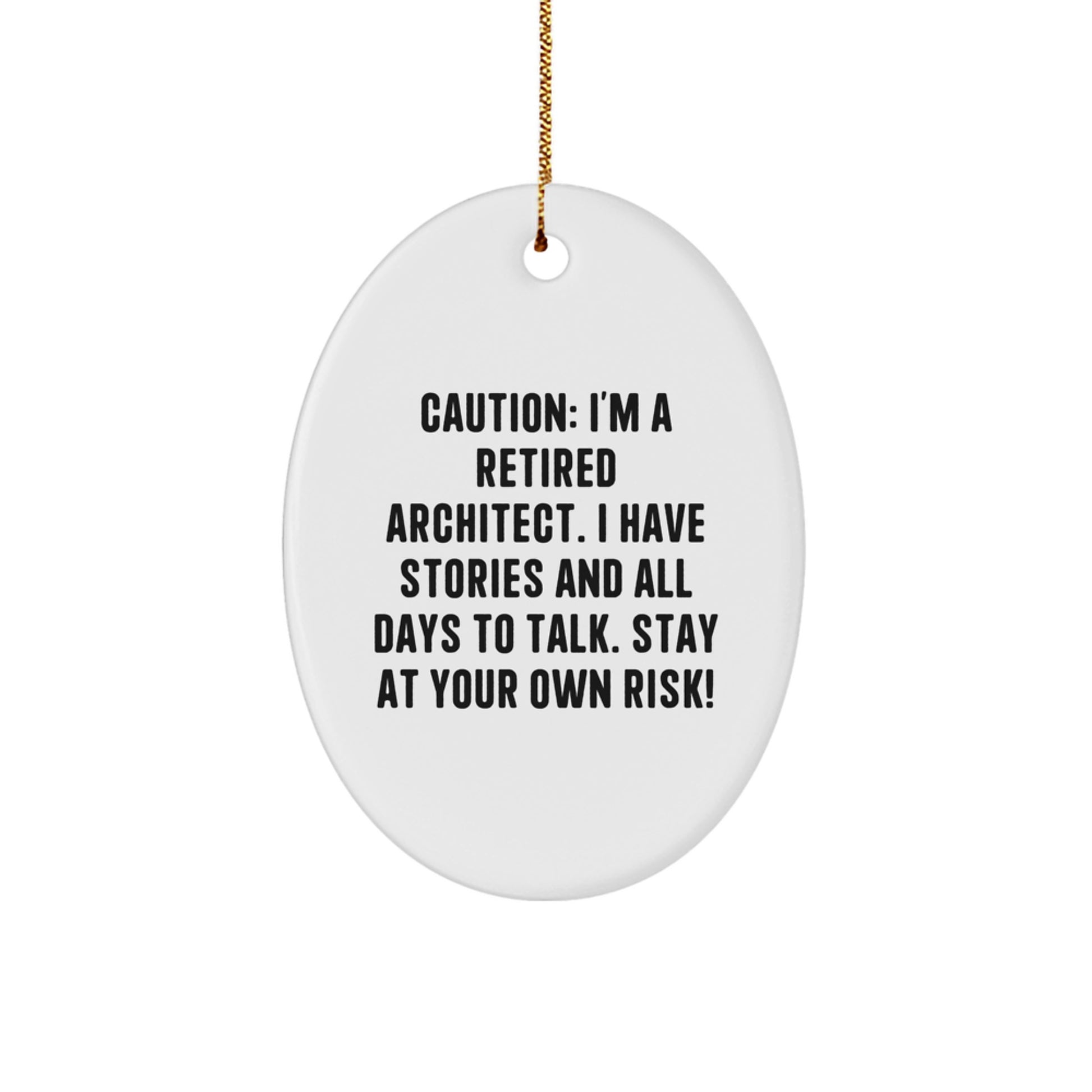 Funny Architect Oval Ornament Gifts from Friends to Family Members - Image 1