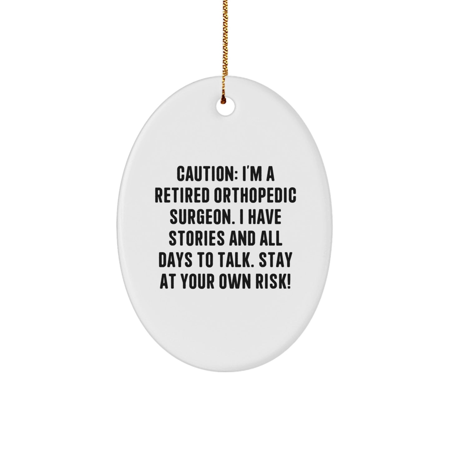 Funny Orthopedic Surgeon Gifts from Friends - Oval Ornament Christmas Unique Decor - Image 1