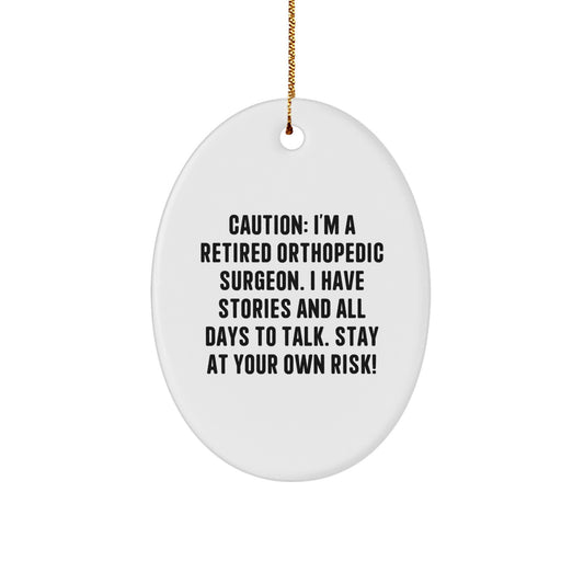 Funny Orthopedic Surgeon Gifts from Friends - Oval Ornament Christmas Unique Decor - Image 1