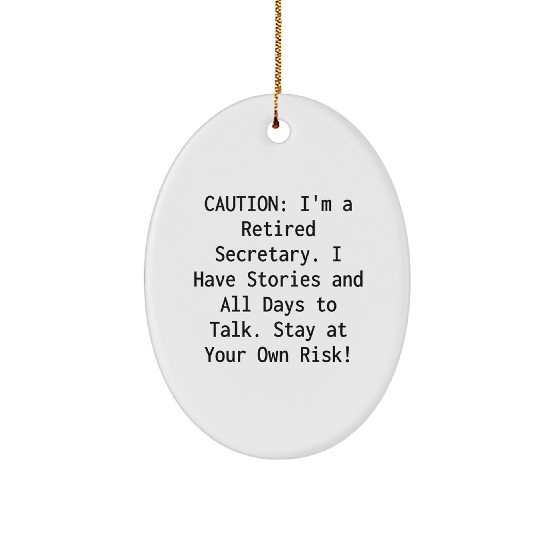 Secretary's Delight, Funny Quote Oval Ornament Gifts for Men, Women, Coworkers, Family, from Friends, Christmas Unique Presents - Image 1