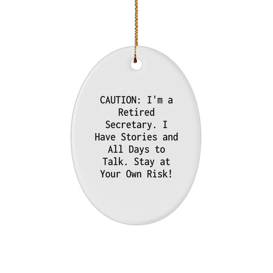 Secretary's Delight, Funny Quote Oval Ornament Gifts for Men, Women, Coworkers, Family, from Friends, Christmas Unique Presents - Image 1