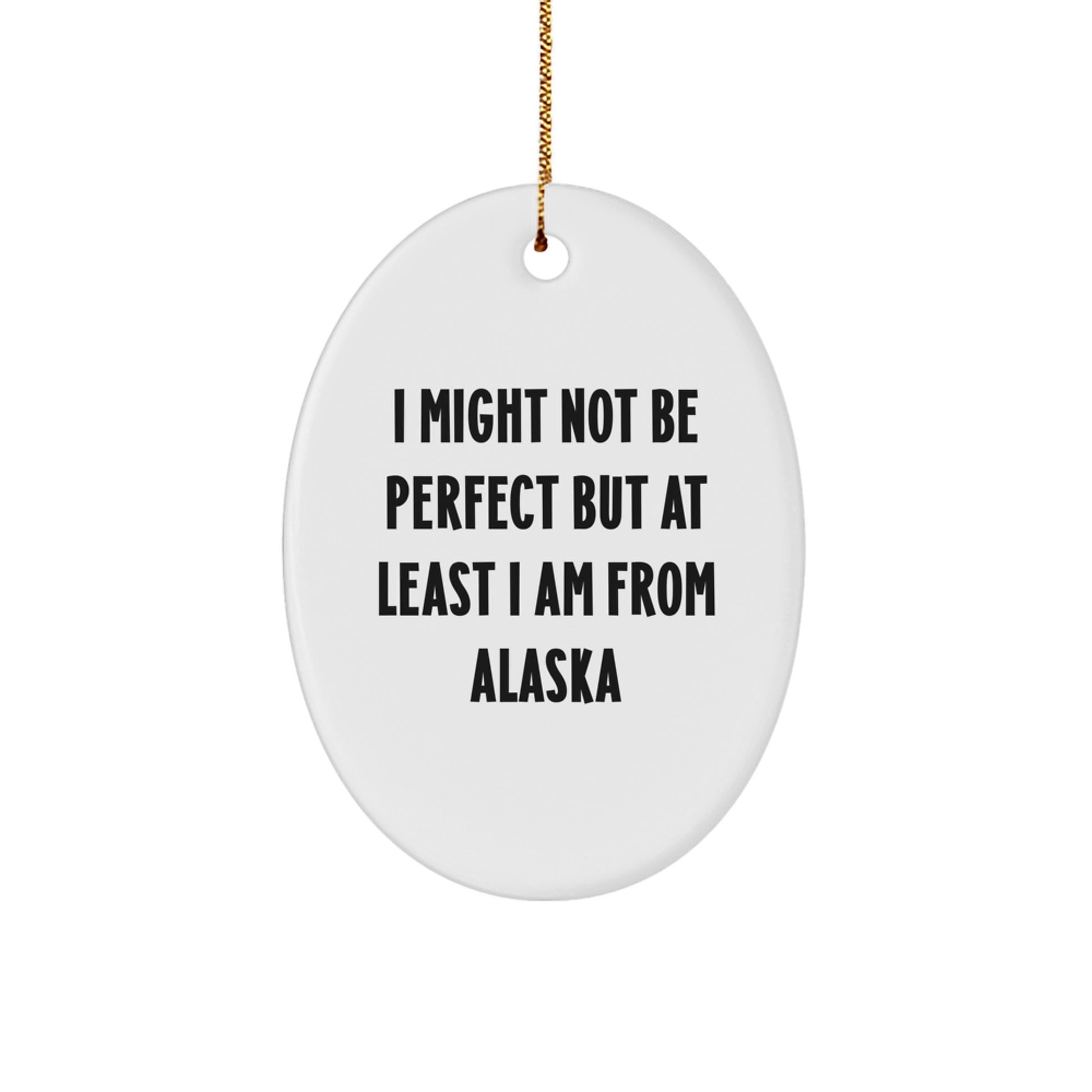 Alaska Oval Ornament Gift from Friends to Family - Image 1
