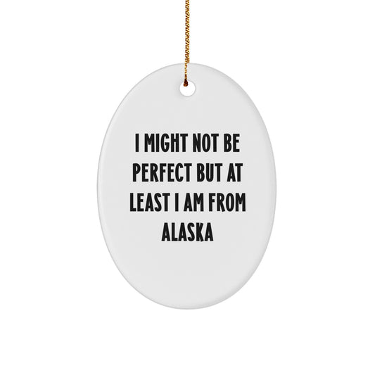 Alaska Oval Ornament Gift from Friends to Family - Image 1