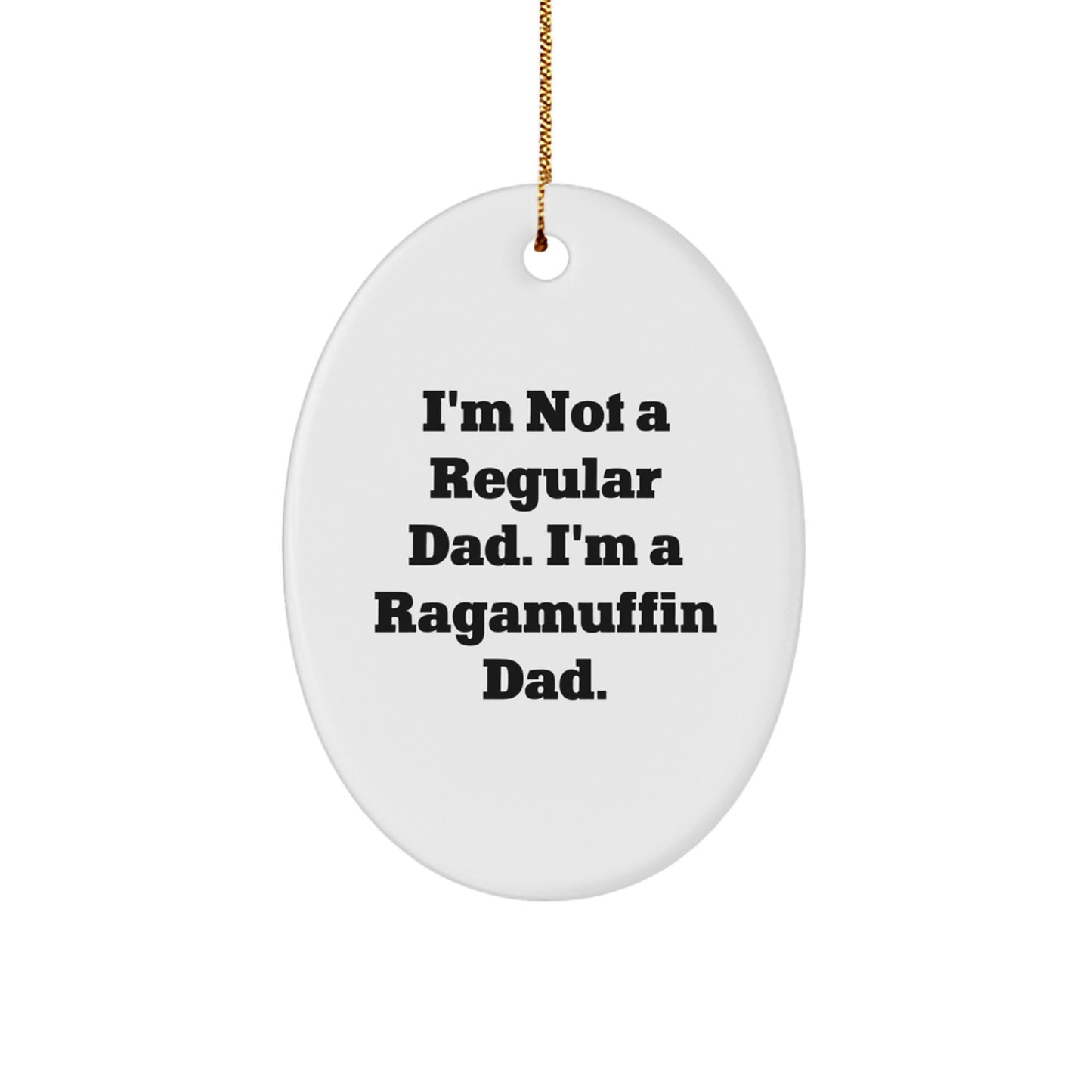 Unique Gifts from Men to Ragamuffin Cat Lovers - Funny Oval Ornament for Christmas Decorations - Image 1