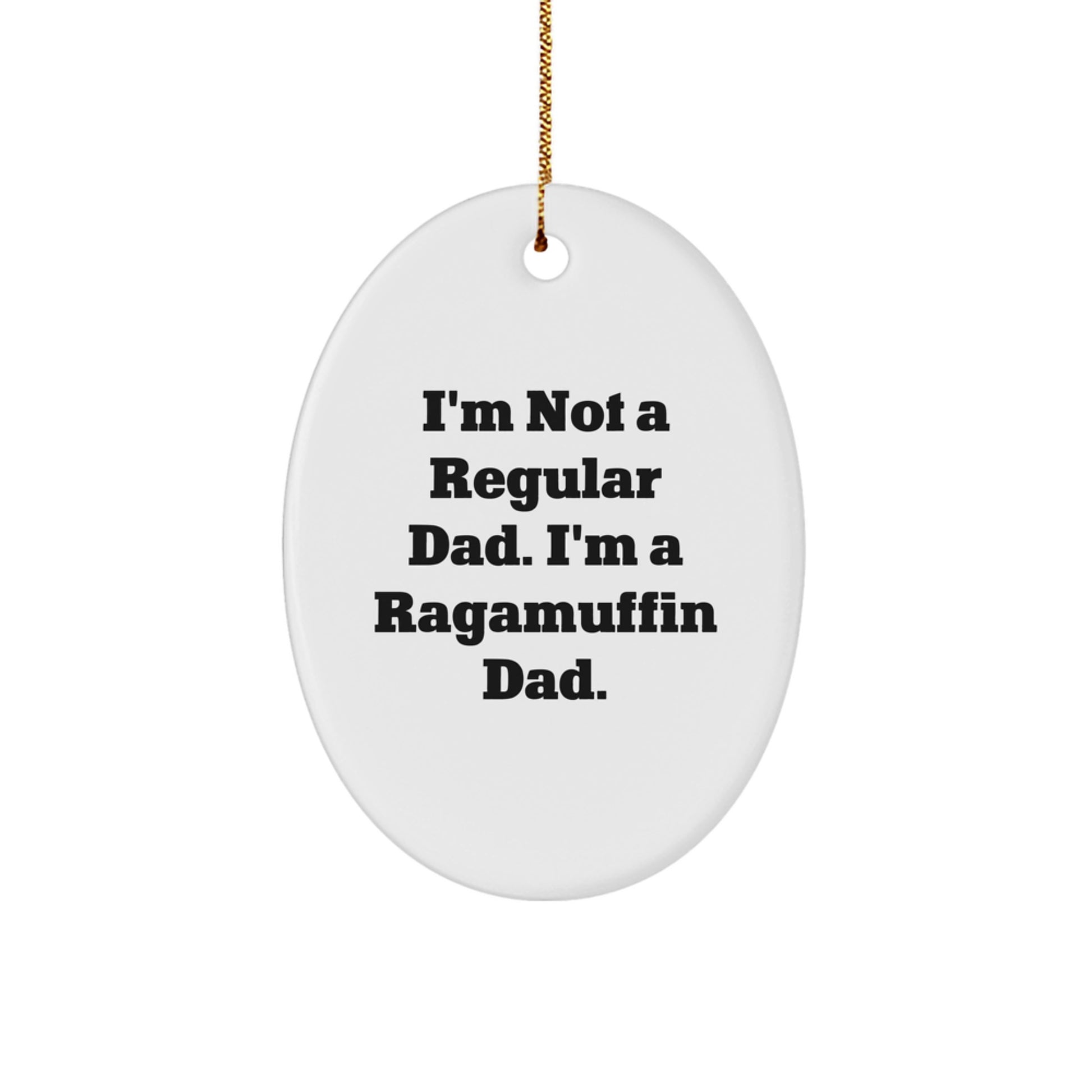 Unique Gifts from Men to Ragamuffin Cat Lovers - Funny Oval Ornament for Christmas Decorations - Image 1
