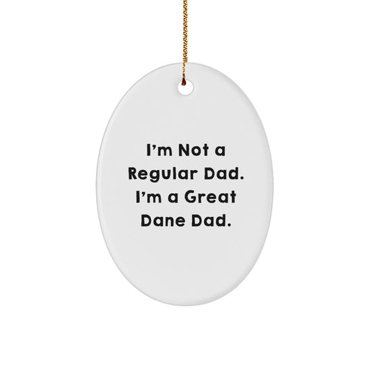 Funny Great Dane Dog Oval Ornament Gifts from Dad to Great Dane Dad for Christmas - Image 1