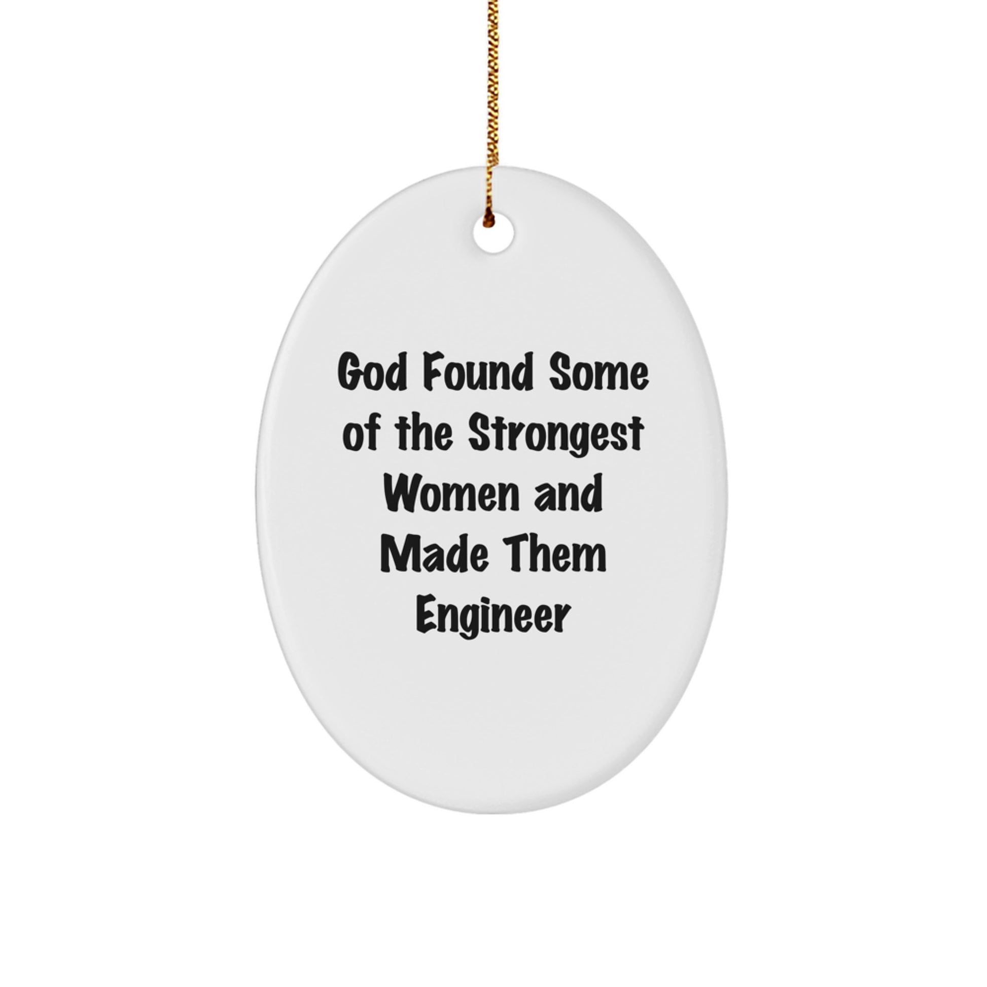 Funny Inspirational Engineer Oval Ornament Gifts from Friends for Engineer Christmas Unique - Image 1